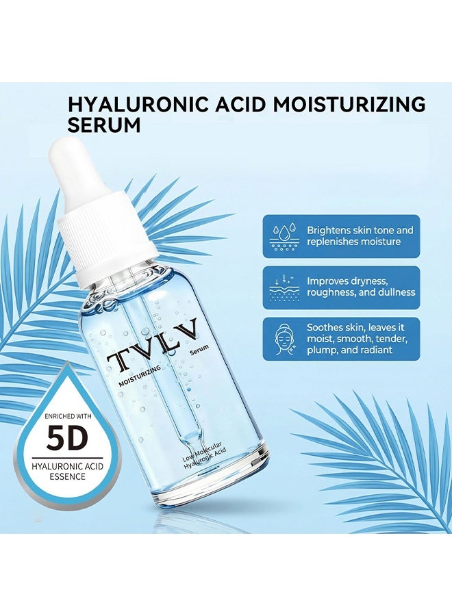 TVLV Moisturizing Hydrating Dropper Essence Brightening Skin Tone Soothing Nourishing Hyaluronic Acid Moisturizing Essence 30ml - Image 2
